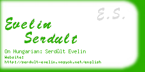 evelin serdult business card